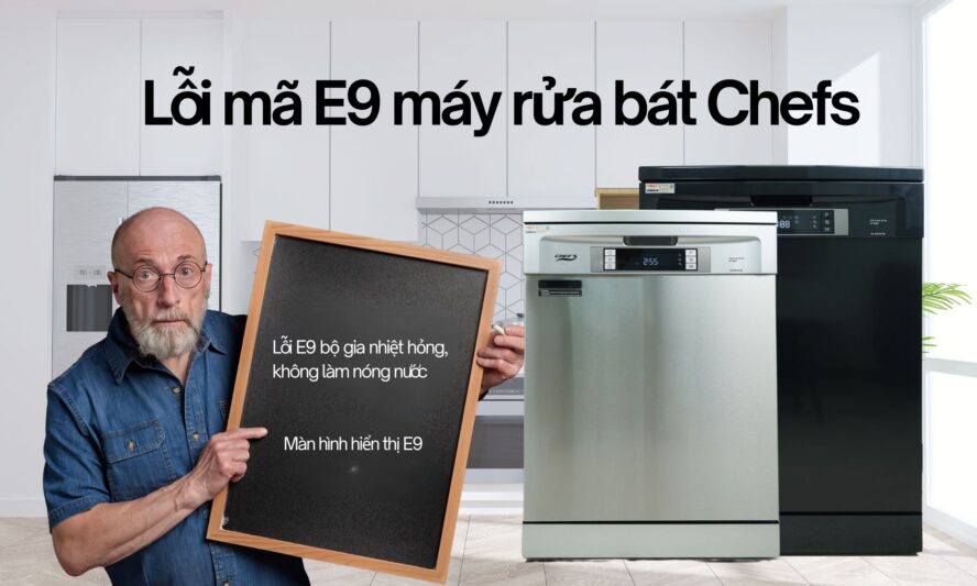 Lỗi mã E9 máy rửa bát Chefs (2)